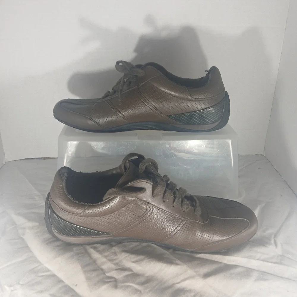 Polo Ralph Lauren‎ Bentwinds Mens Brown Leather Sneakers Shoes 0862 Size 10D